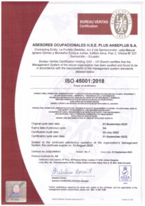 CERTIFICADO 45K AHSE PLUS